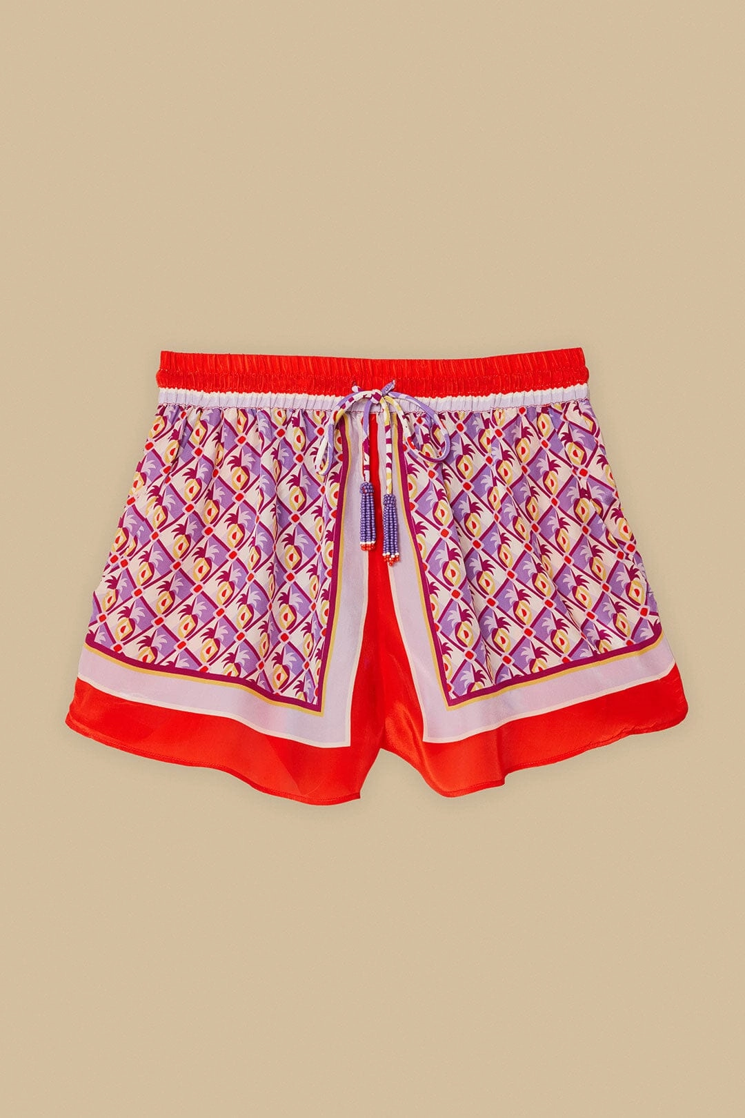 odor - absorbing Outdoor Days Multicolor Graphic Pineapple Scarf Shorts