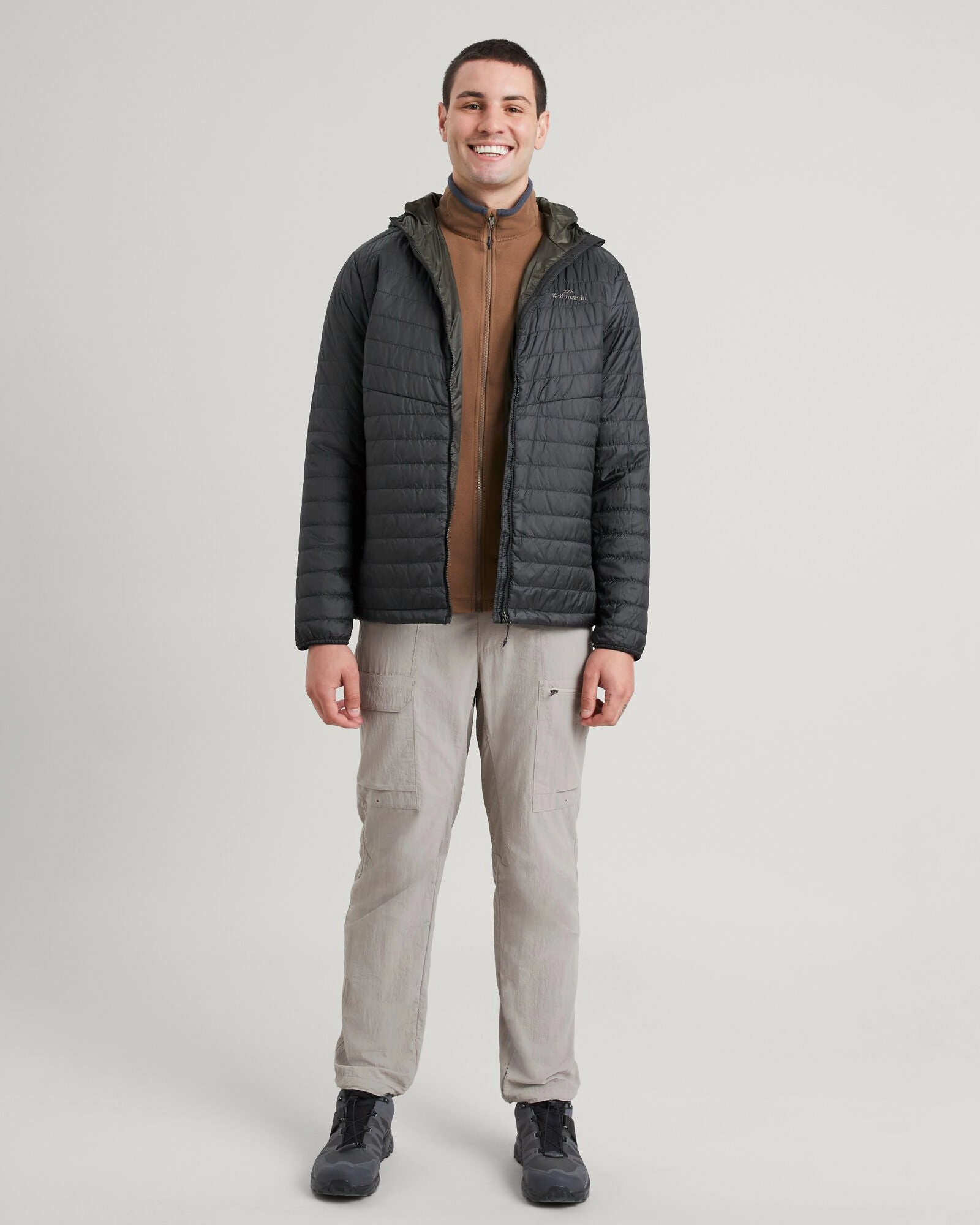 UV protection layer Fringe Detail Heli R Men's novaLOFT Hooded Jacket - Black Stingray