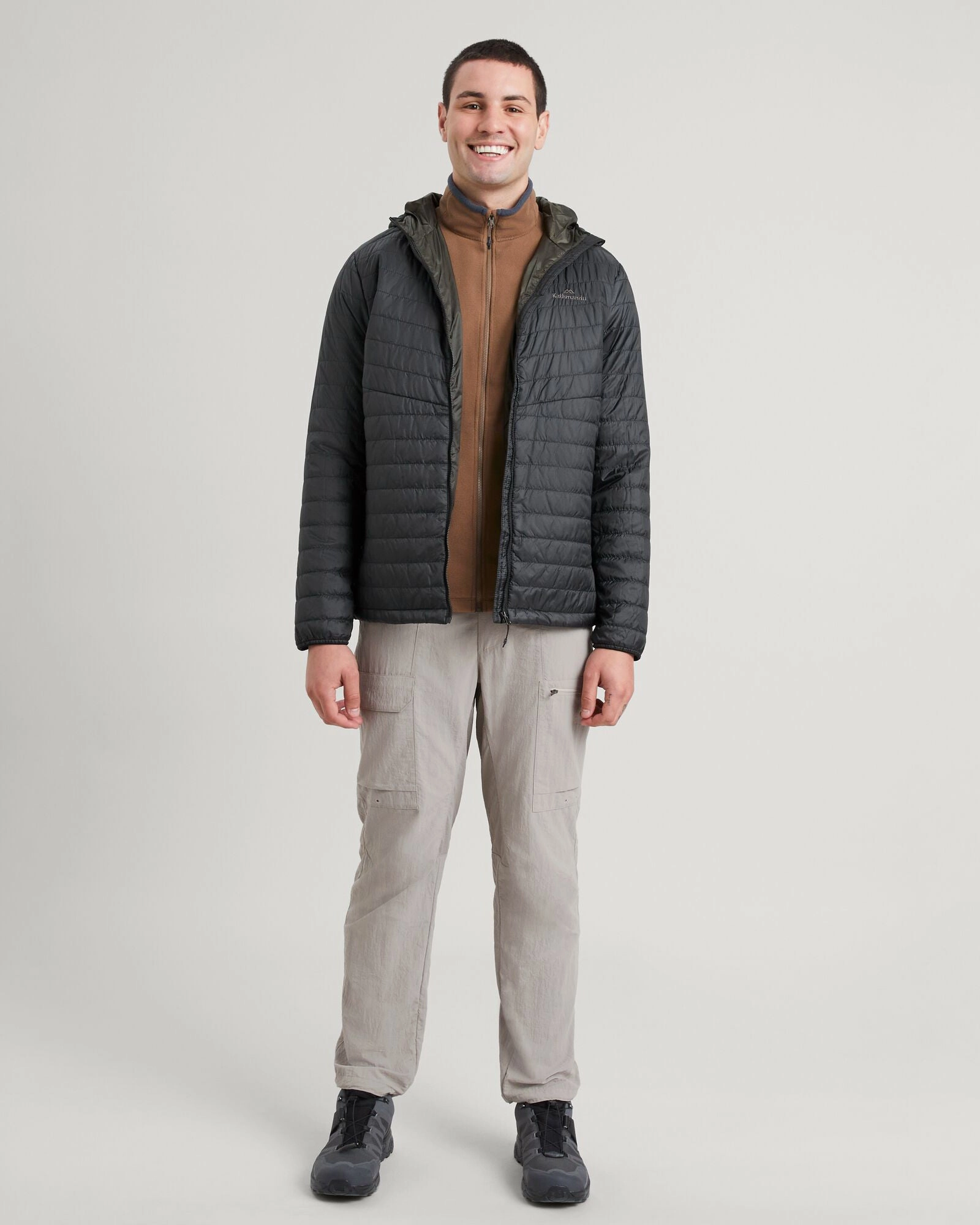 Heli R Men's novaLOFT Hooded Jacket - Black Stingray Mold Resistant Coating Flexible Hood Design