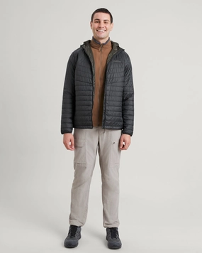 Hidden Zipper Heli R Men's novaLOFT Hooded Jacket - Black Stingray