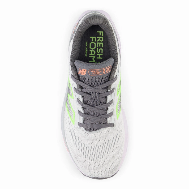 Fresh Foam X 880v14 - Grey Matter with Taro and Bleached Lime Glo - Women's sailing shoes Impact Resistant Cushioning