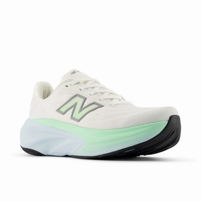 quarter - length running wear Training - essential Fresh Foam X More v6 - Sea Salt with Lab Green and Frosted Glass - Women's