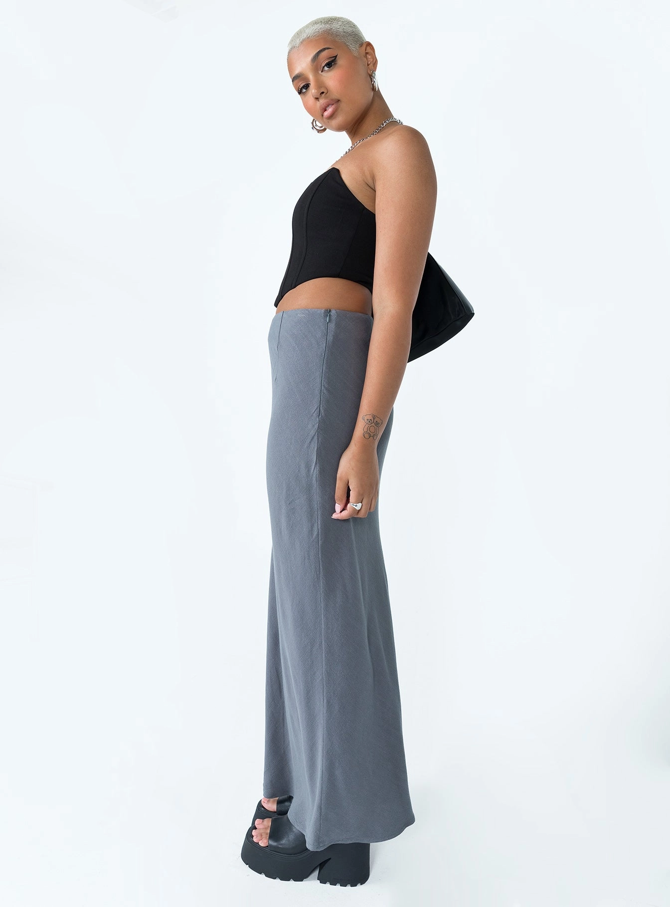 Street Vibe Jodie Maxi Skirt Grey