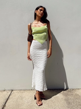 Rubes Midi Skirt White Daily Essential
