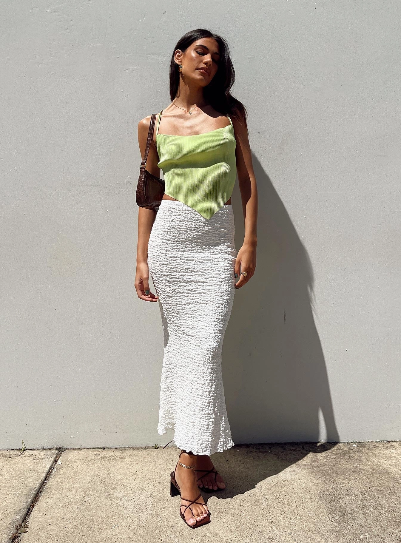 Rubes Midi Skirt White Daily Essential