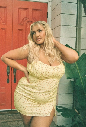 Freya Mini Dress Curve Flattering Fit Bold Touches