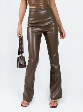 Soft Structure No Bunching Vivene Pants Brown