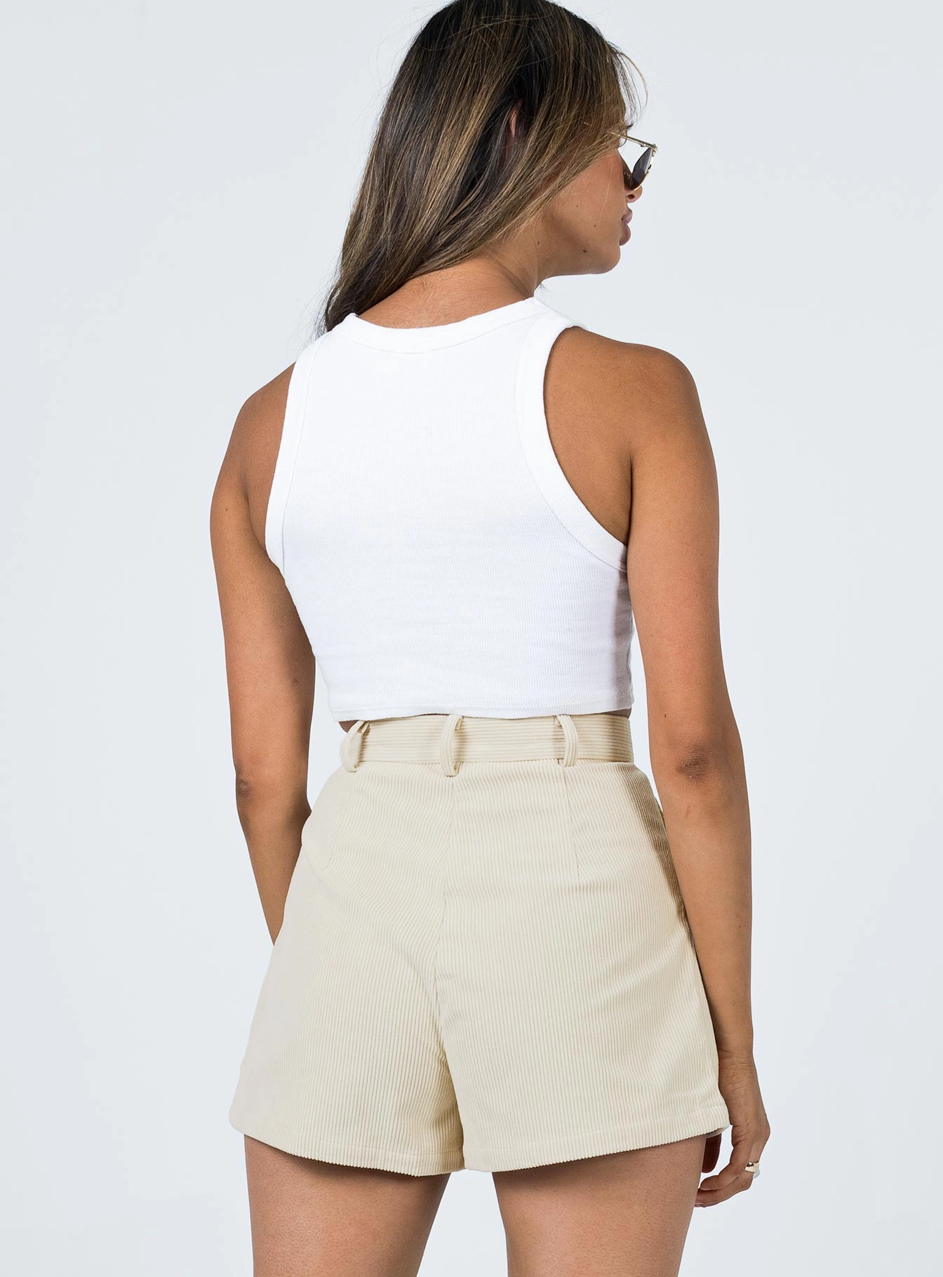 Office Attire Soft Feel Rhanni Shorts Beige