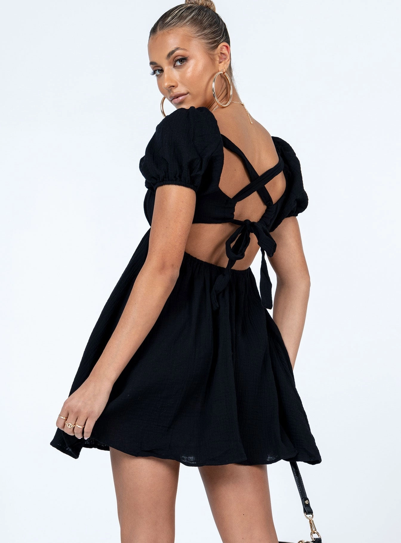 Let's Dance Mini Dress Black Modern Lines