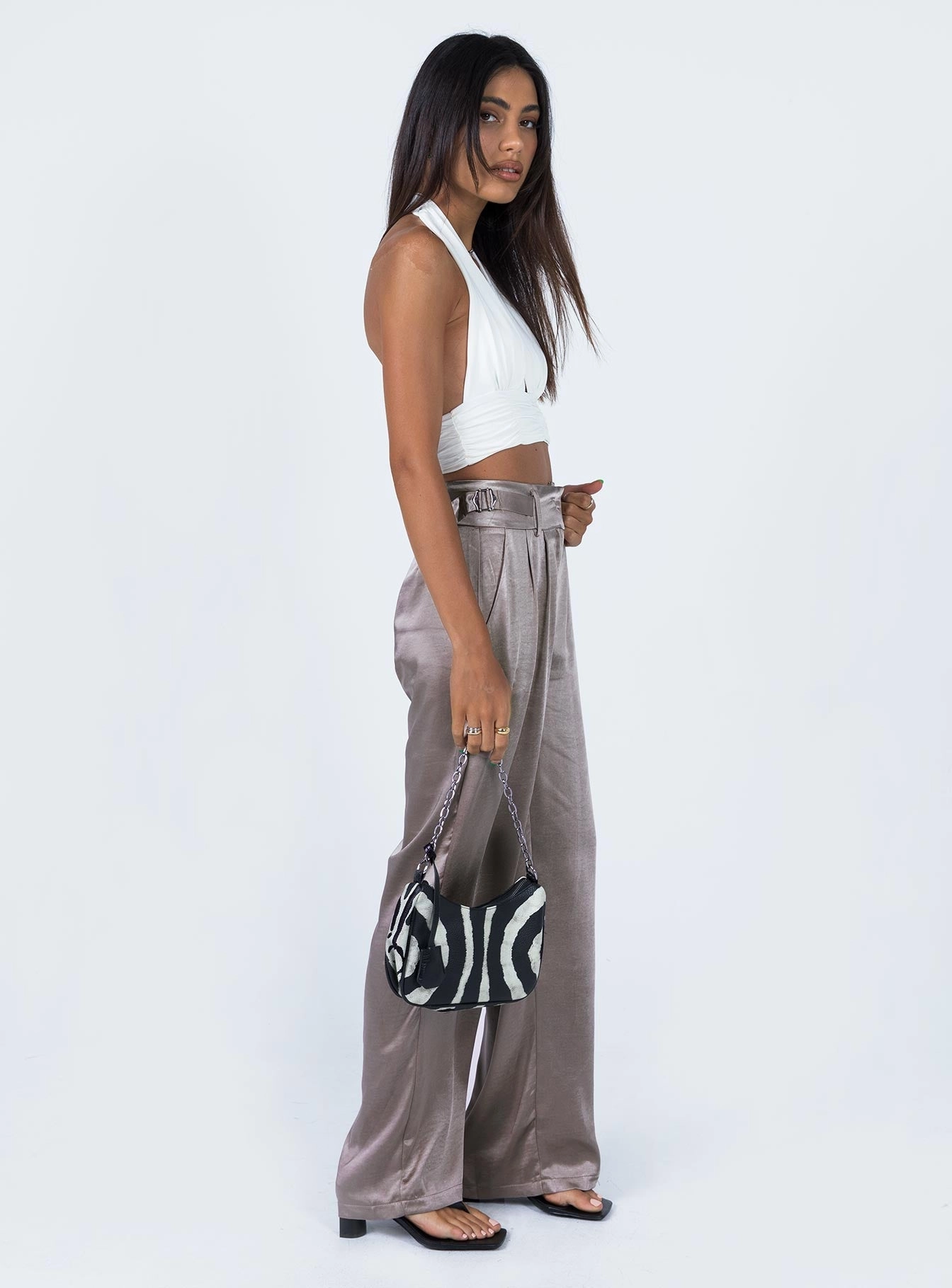 Yasamin Wide Leg Pants Grey Casual Flex Light and Cozy