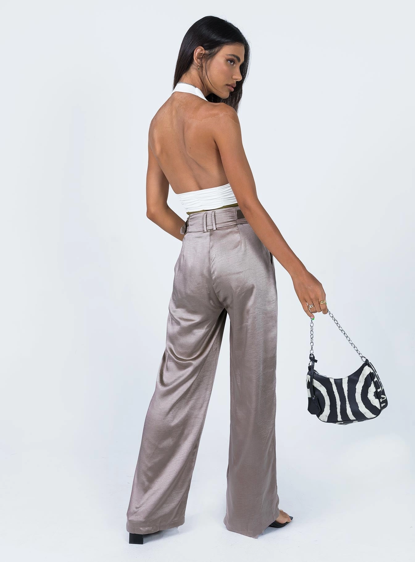 Effortless Style Sleek Comfort Yasamin Wide Leg Pants Grey