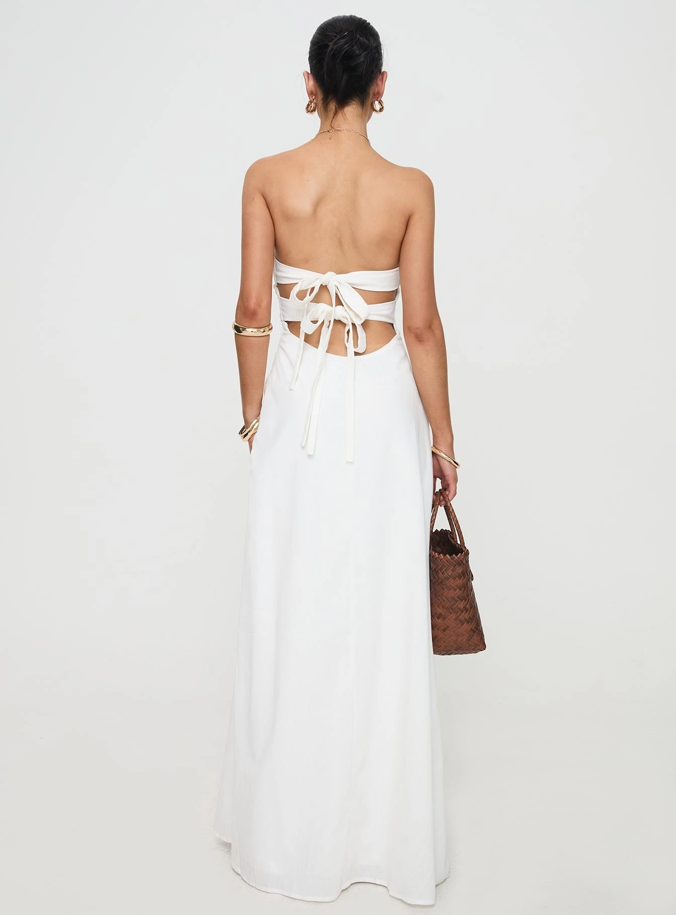 Classic Line Artis Strapless Maxi Dress White