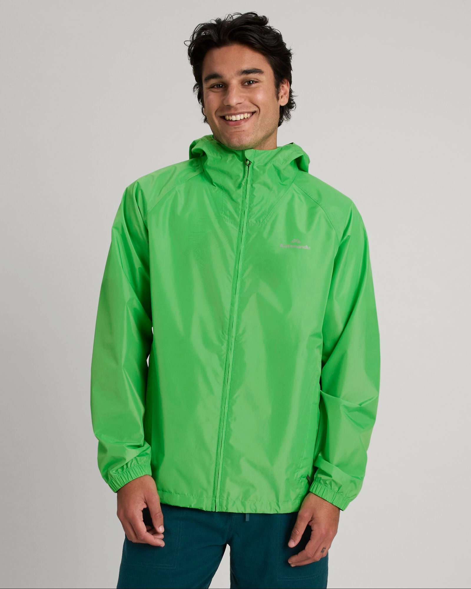 Day Hike Style GlowInTheDarkAccents Men's Pocket-it 2-layer Rain Jacket - Lizzard