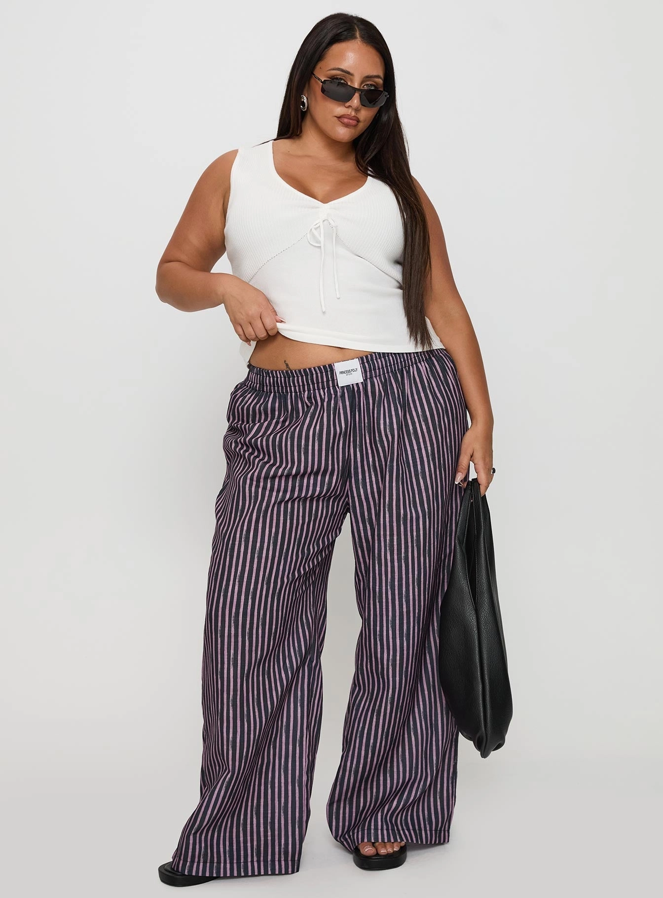 Side Pockets Beach House Pants Multi Curve