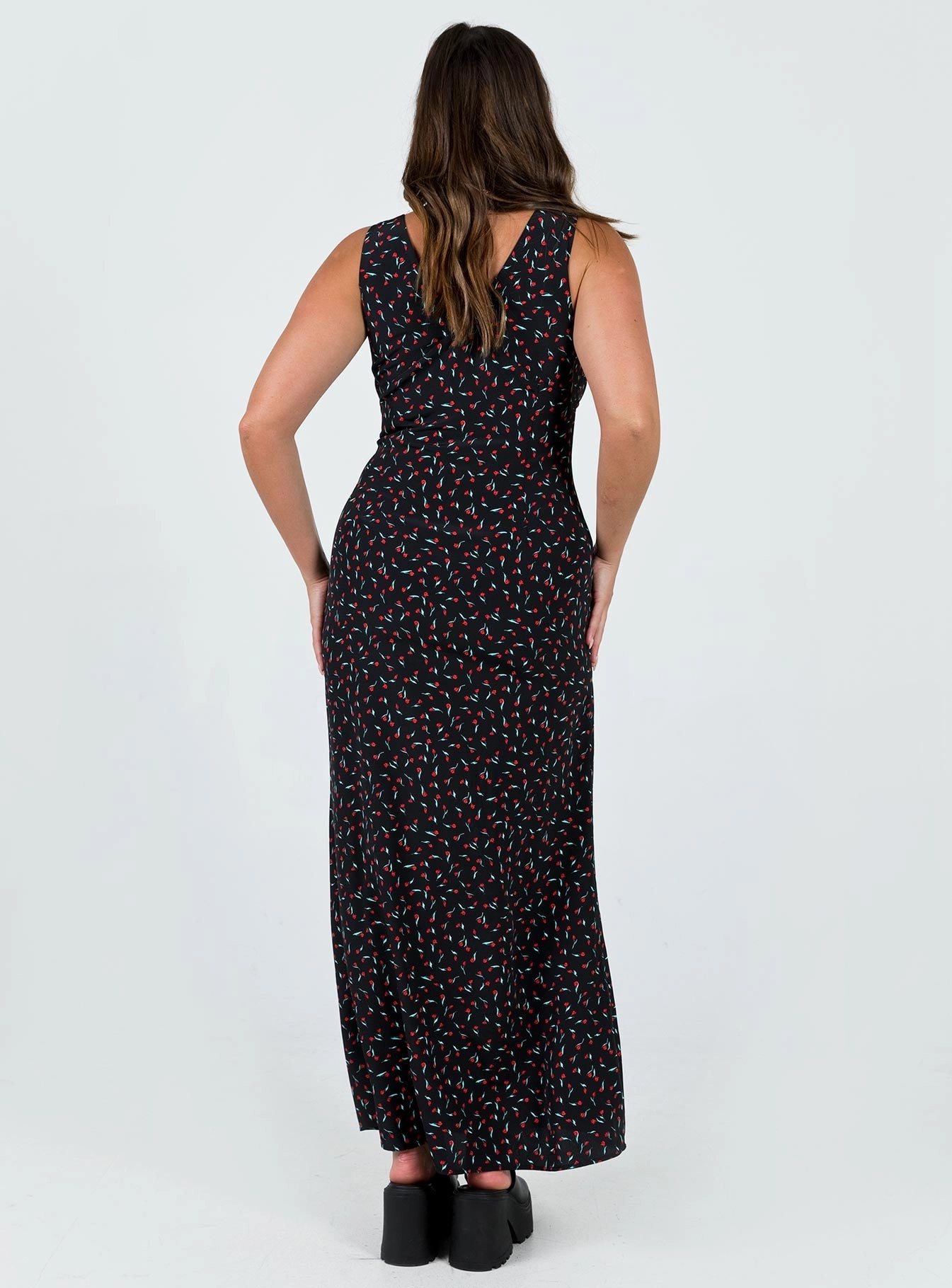 Hot Now Garrick Maxi Dress Black / Red
