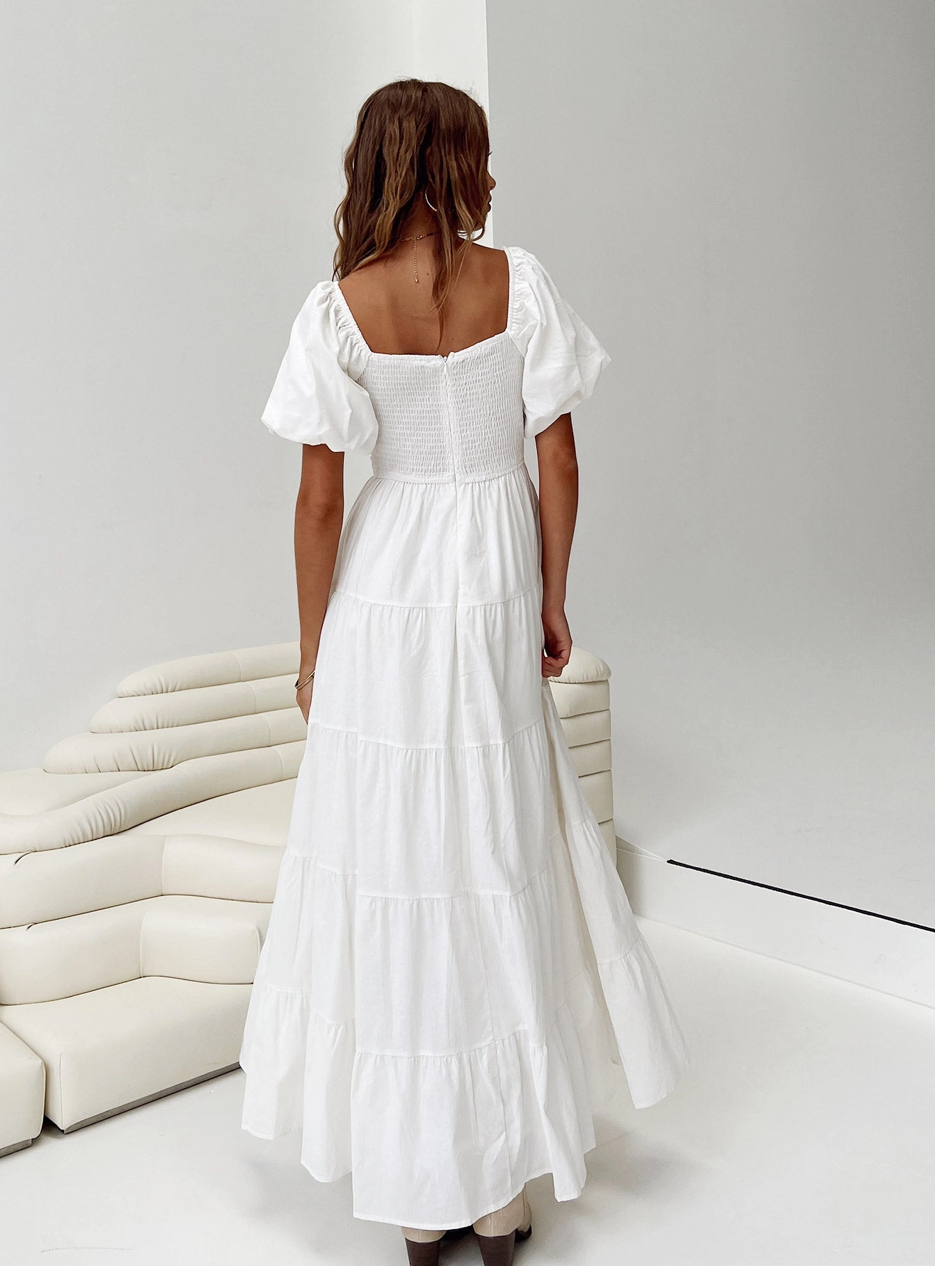 Shape Retention Garrity Maxi Dress White
