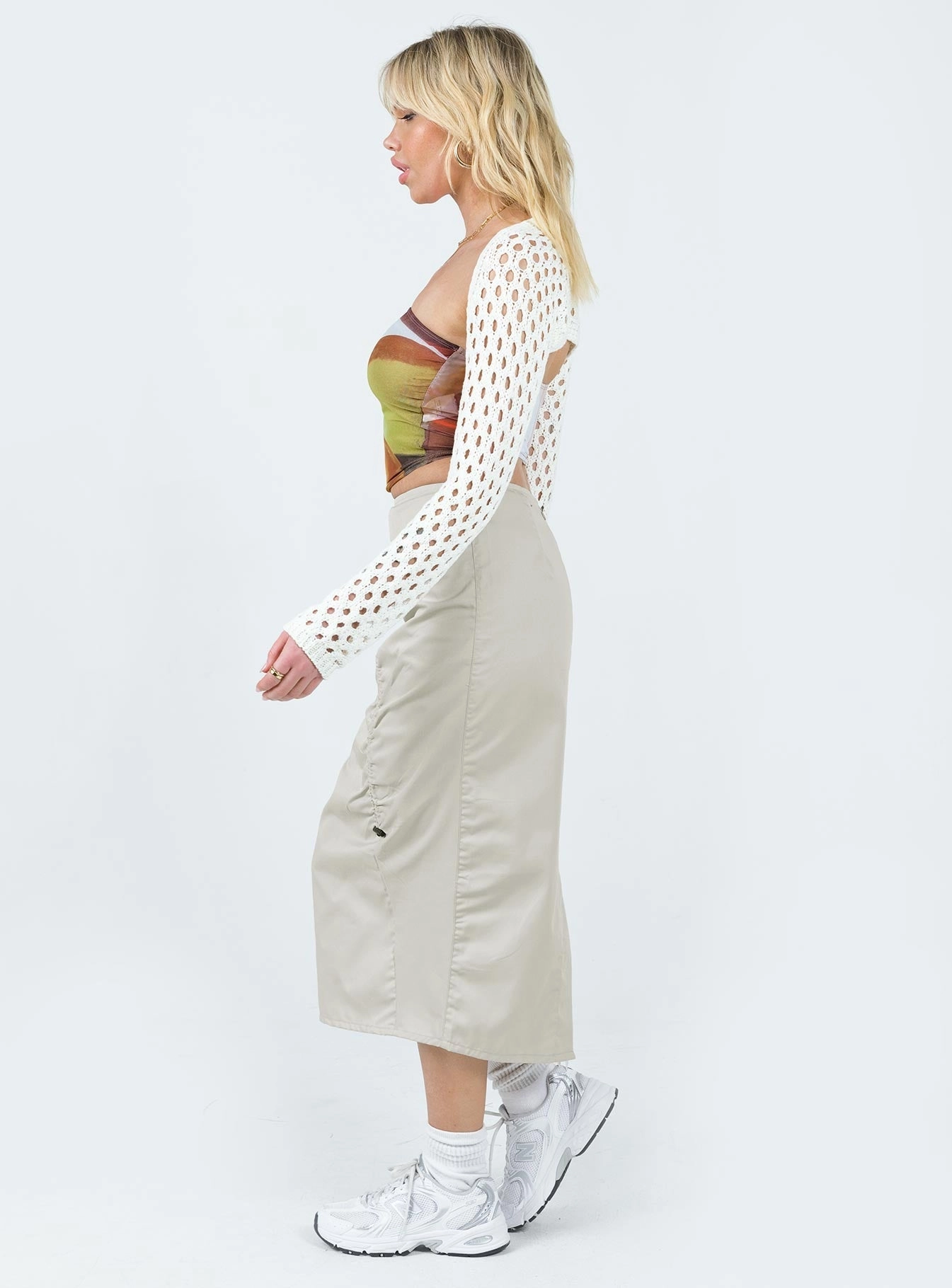 Gather Details Motel Enore Skirt Oat
