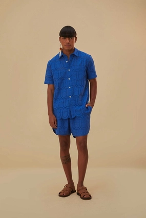 Pineapple Eyelet Shorts Moisture Wicking Lining