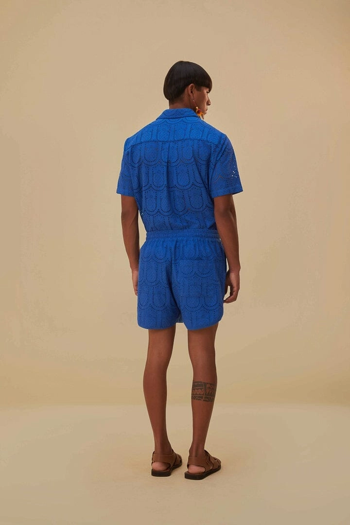 Pineapple Eyelet Shorts Preppy Style Unique Pattern