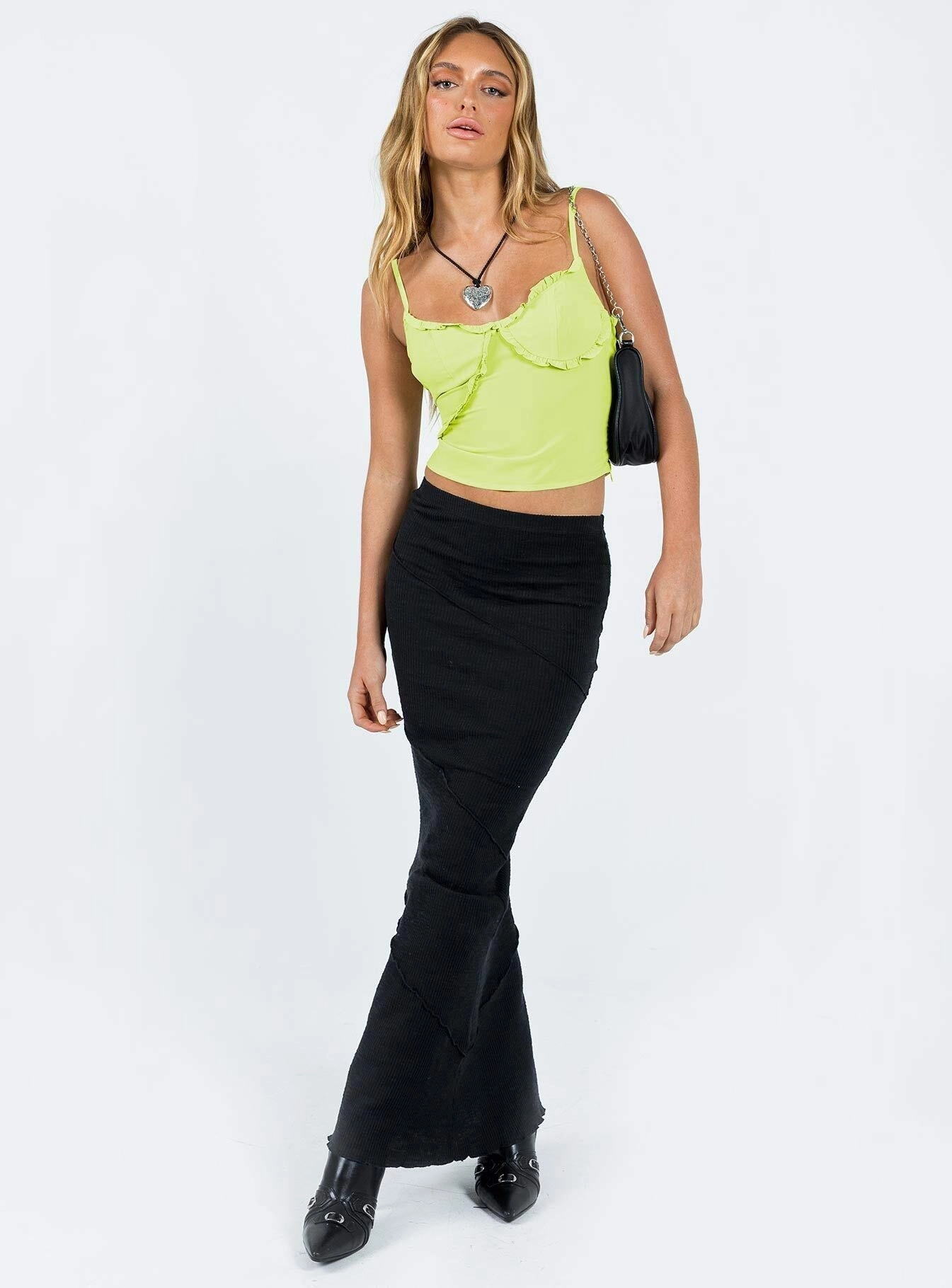 Oscar Maxi Skirt Black Fashion Combo