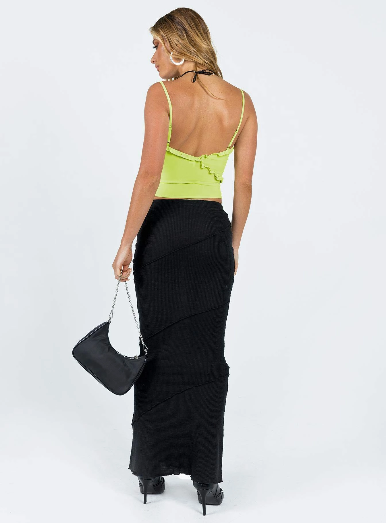 Oscar Maxi Skirt Black Simple Look