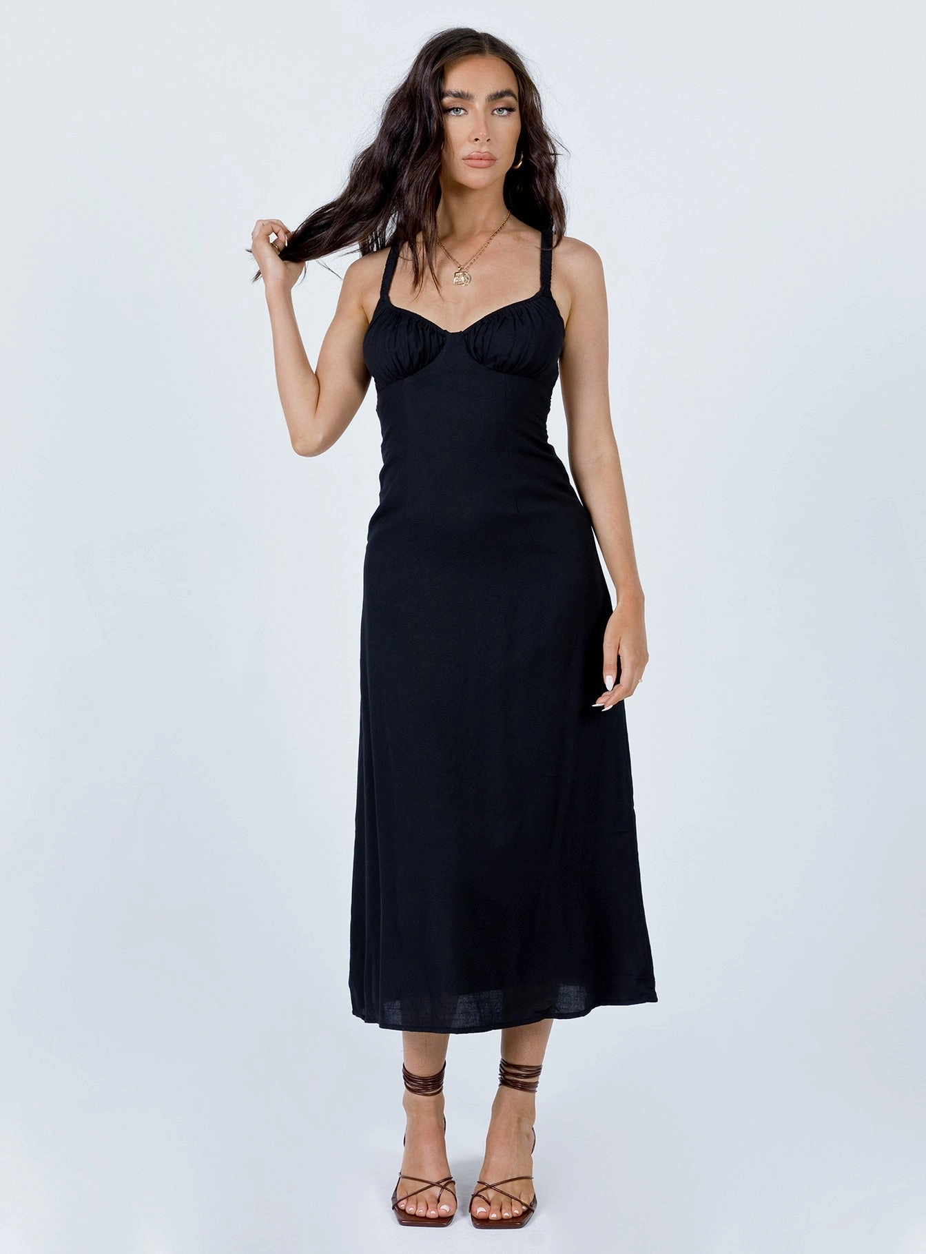 Night Vibes Georgia Midi Dress Black