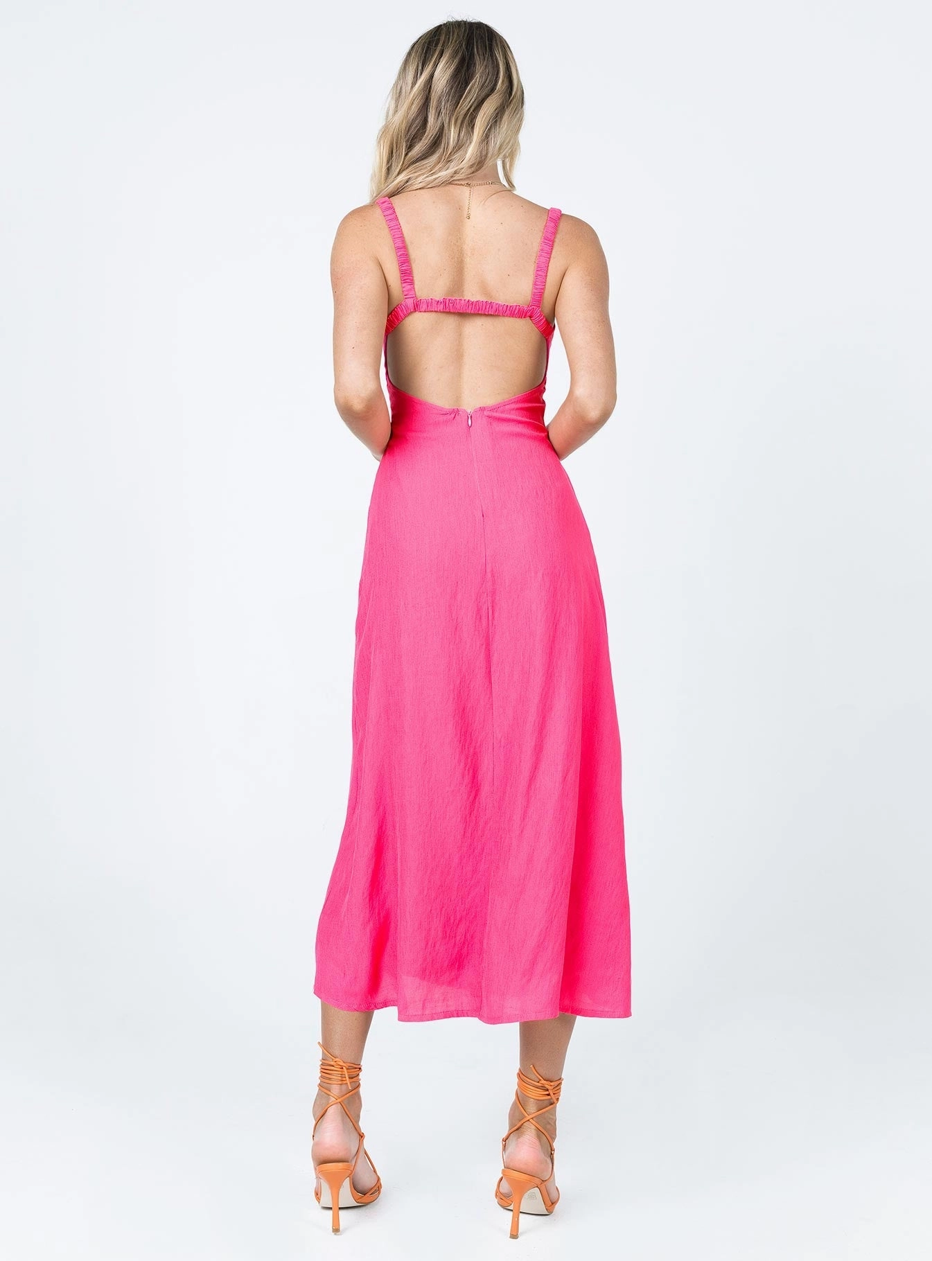 Light Fabrication Fall Tone Georgia Midi Dress Pink