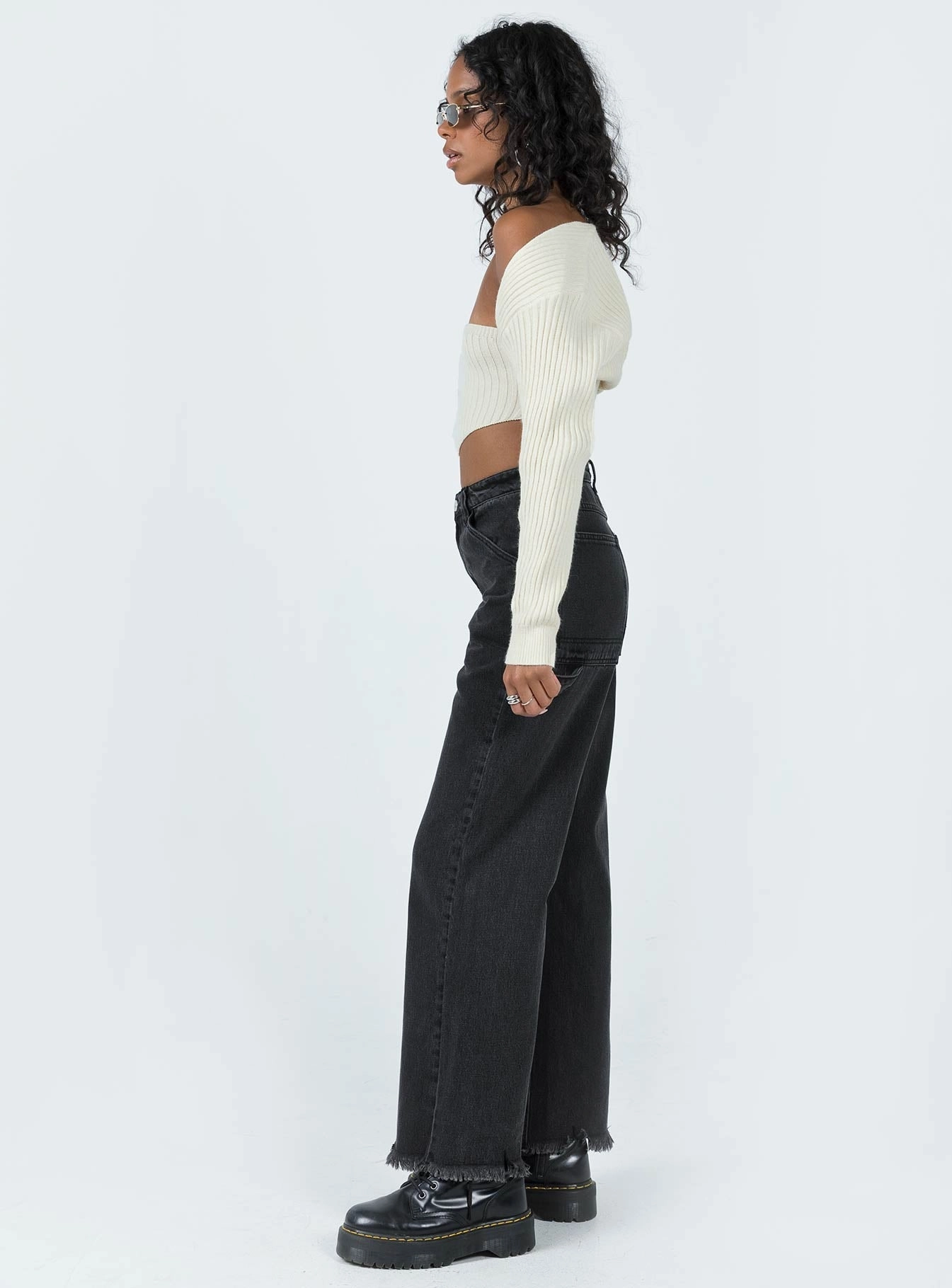 Mckenzie Wide Leg Jean Black Outfit Base Function Fit