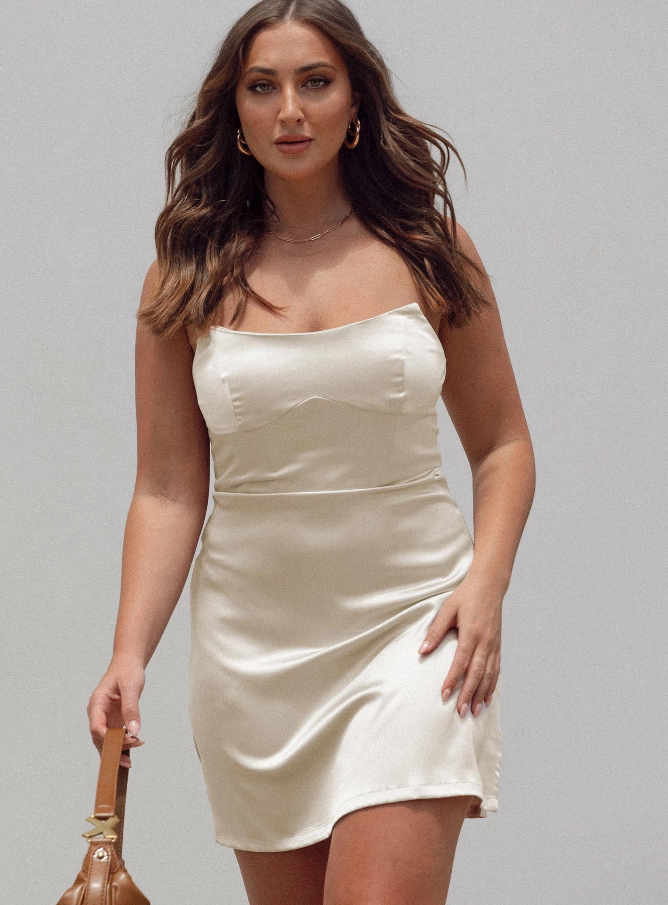 Belli Strapless Mini Dress Champagne Smooth Mood