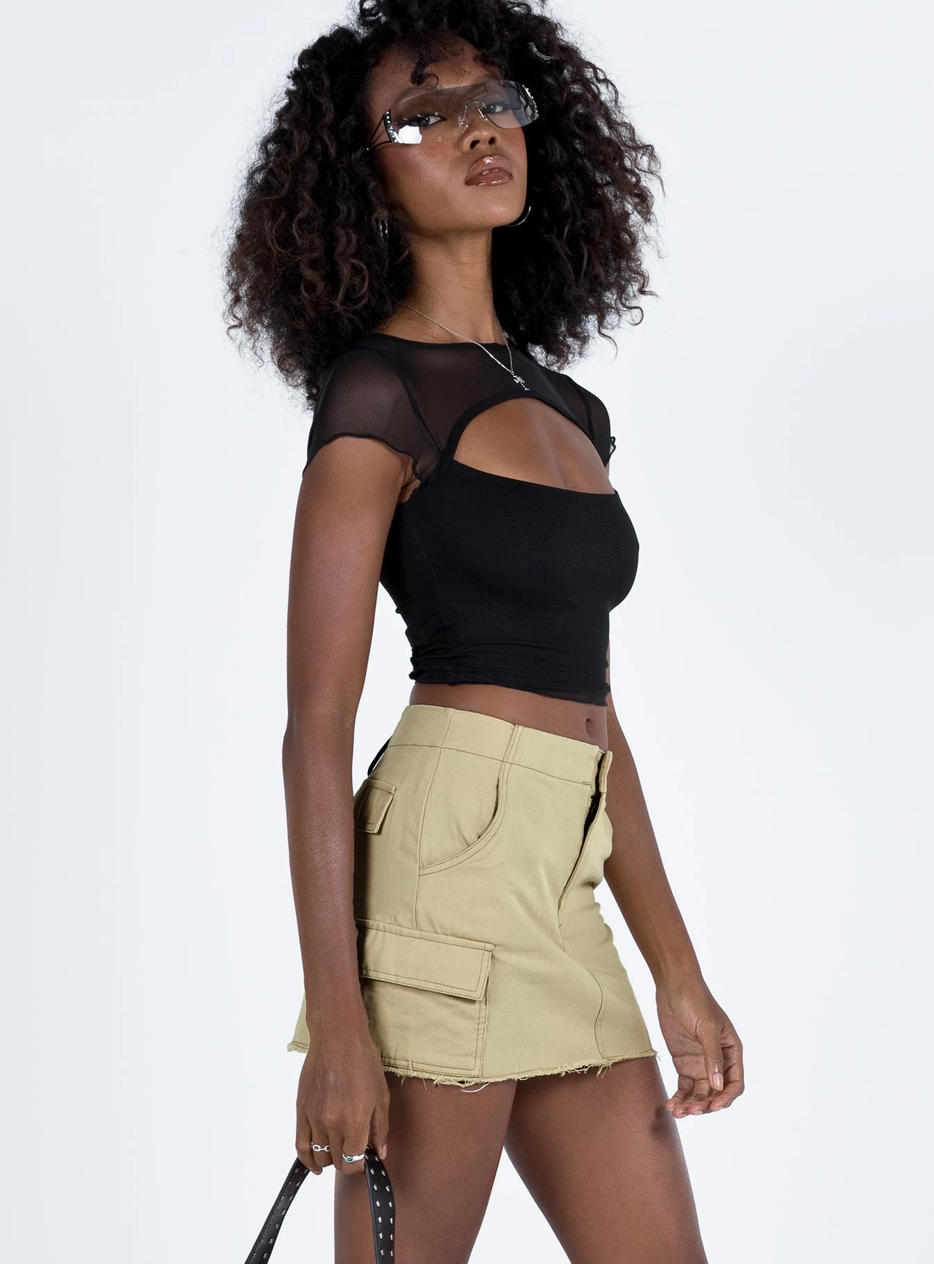 Goodburn Mini Skirt Beige Future Fashion Subtle Look