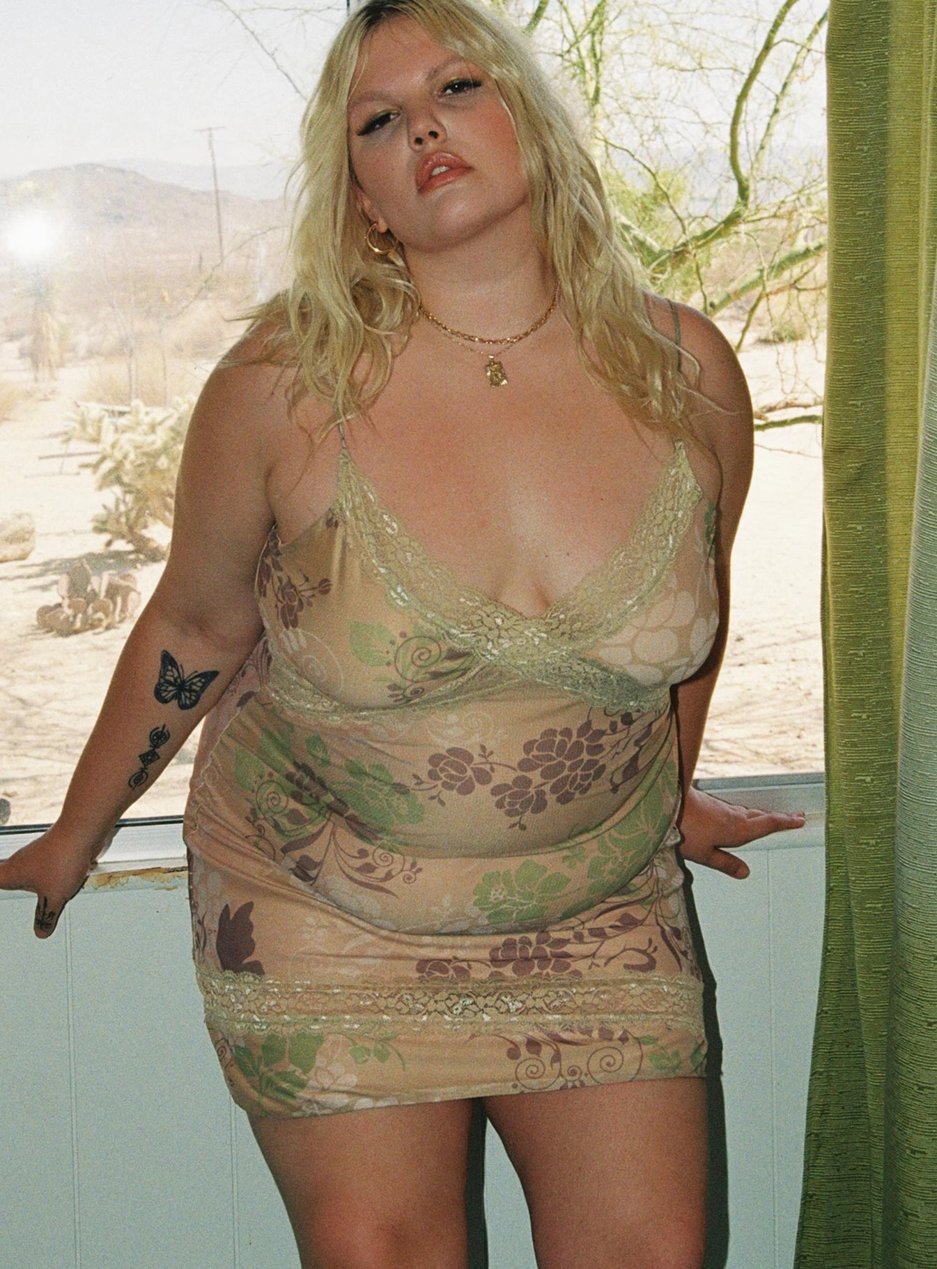 Dance Free Mini Dress Multi / Green Curve Summer-Season Stylish Mood