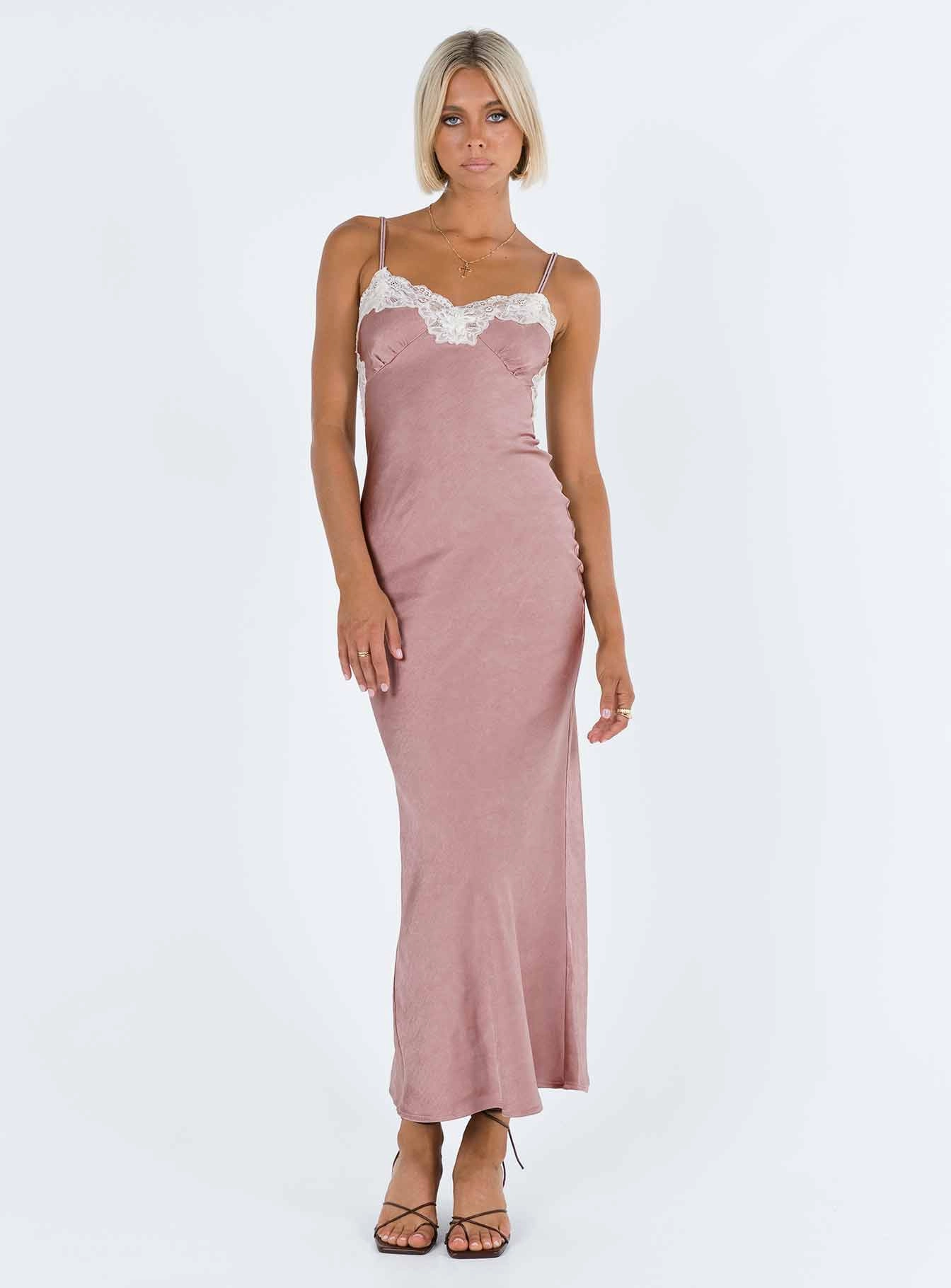 Alexina High Back Maxi Dress Pink Evening-Wear Anniversary-Event