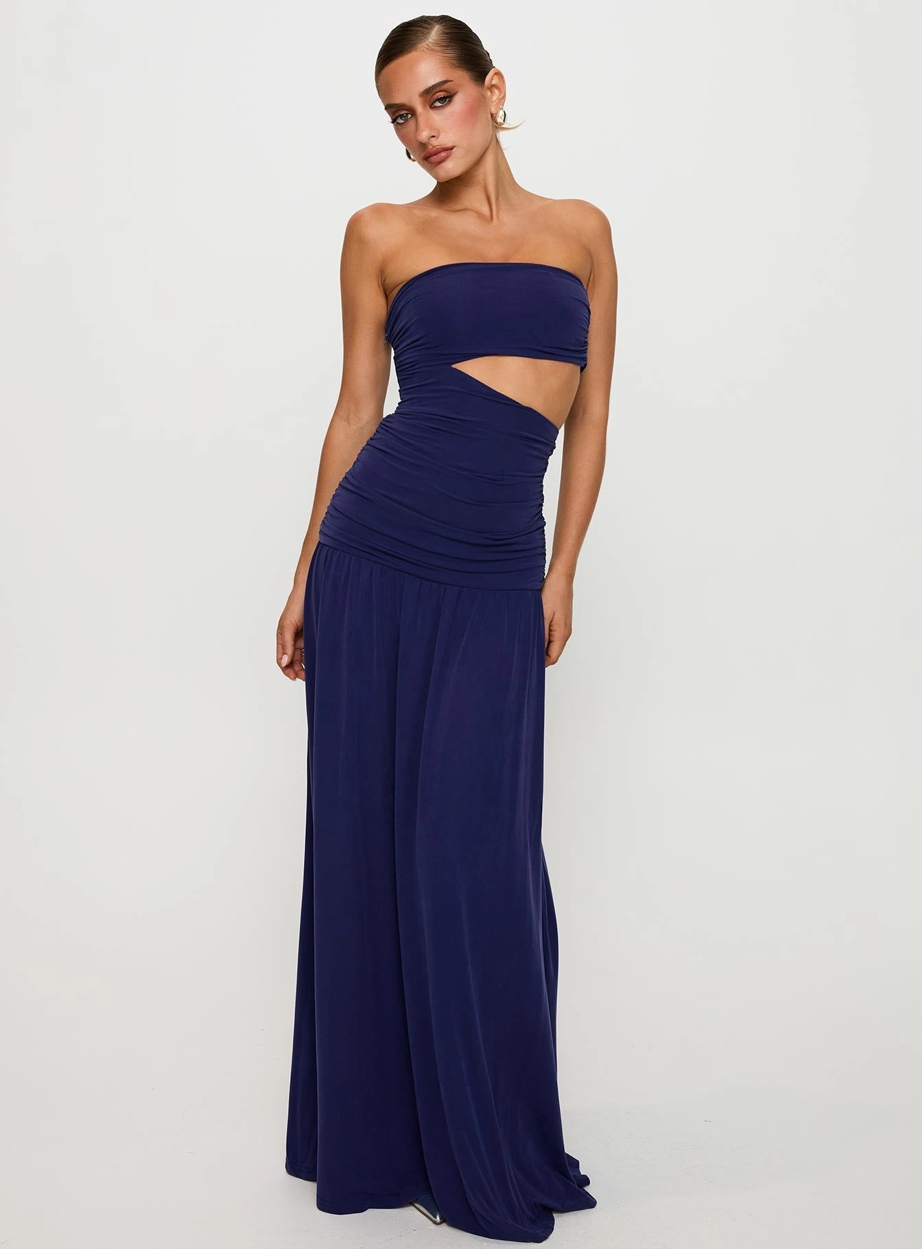 Grandeur Strapless Maxi Dress Navy Relax Appeal Work Chic