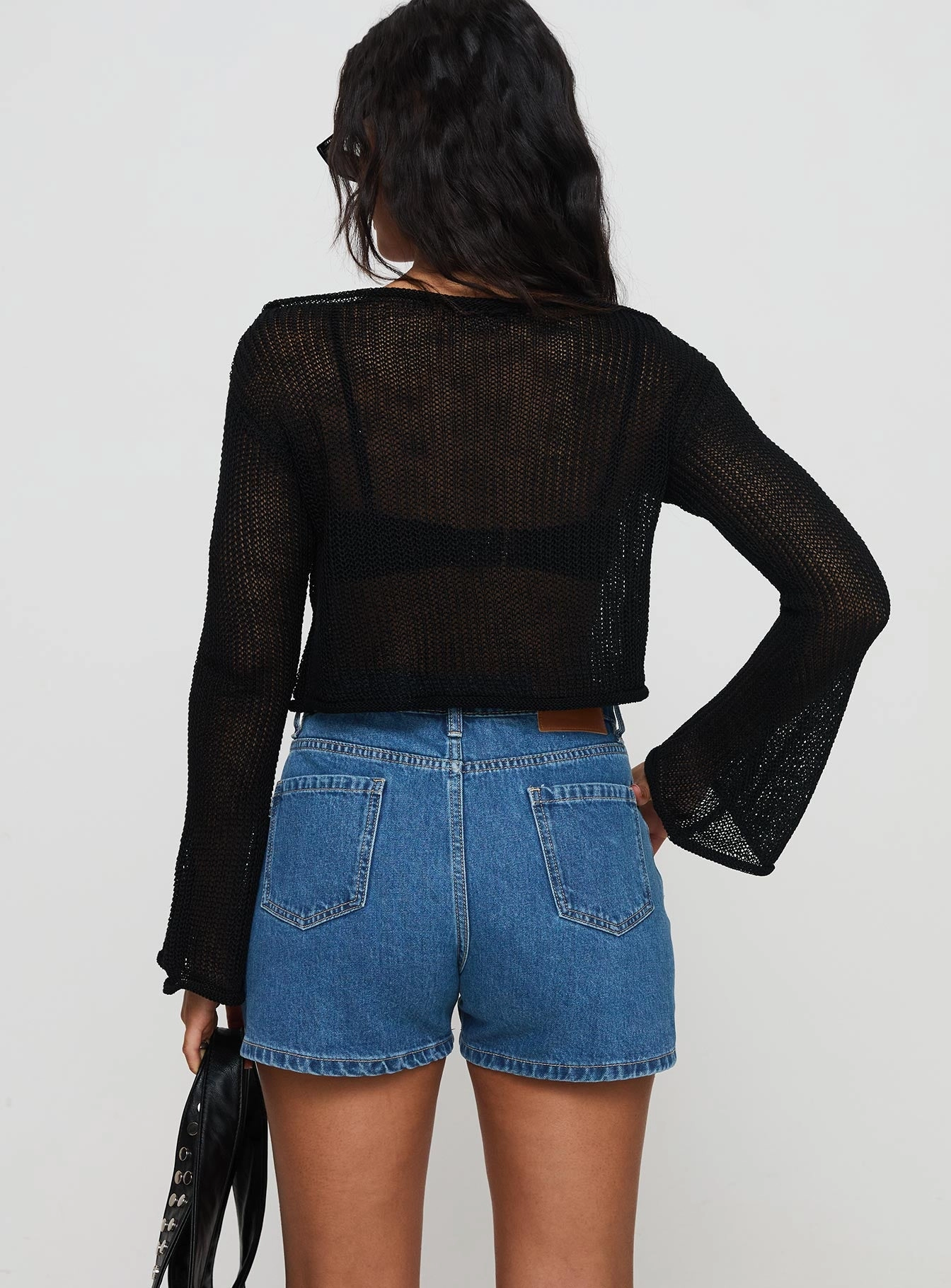 Heels Ombre effect Saldana Shorts Mid Blue Denim Petite