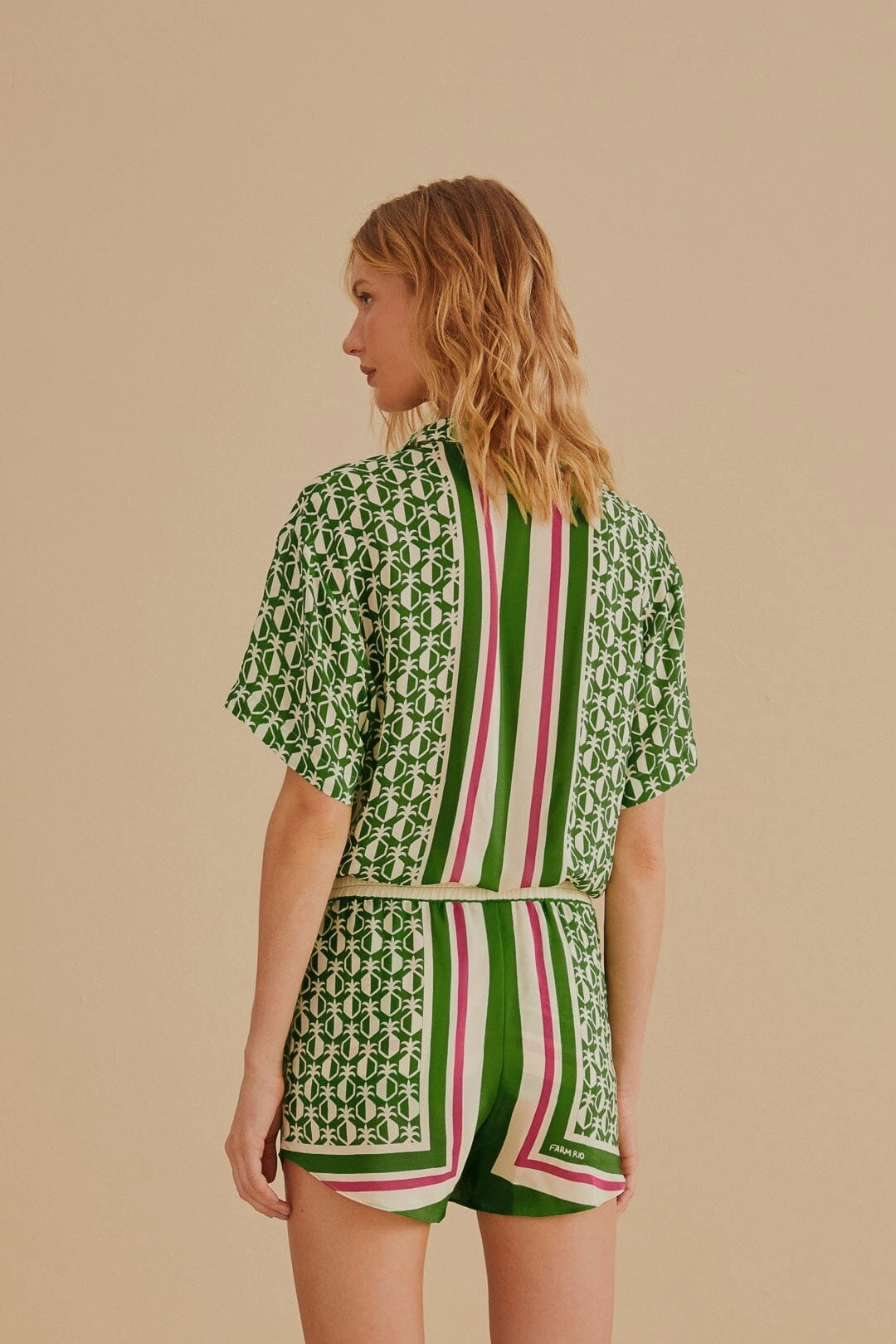 Clean Fit Green Pineapple Scarf Shorts