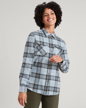 Polished Style Carrillon Women's HF Long Sleeve Shirt - Ripple/Night Check