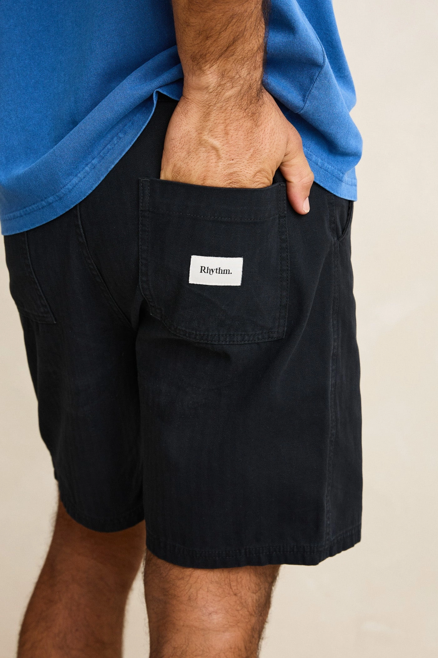 Haight Herringbone Short Vintage Black Nylon Material UV Protection