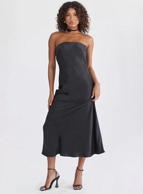 Classic Layer Linen Soft Haley Maxi Dress Black