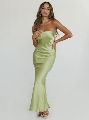 Elegant Flow Haley Maxi Dress Green