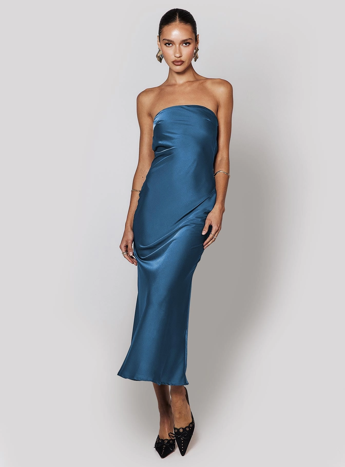 Layer Safe Easy Pairing Haley Maxi Dress Mid Blue