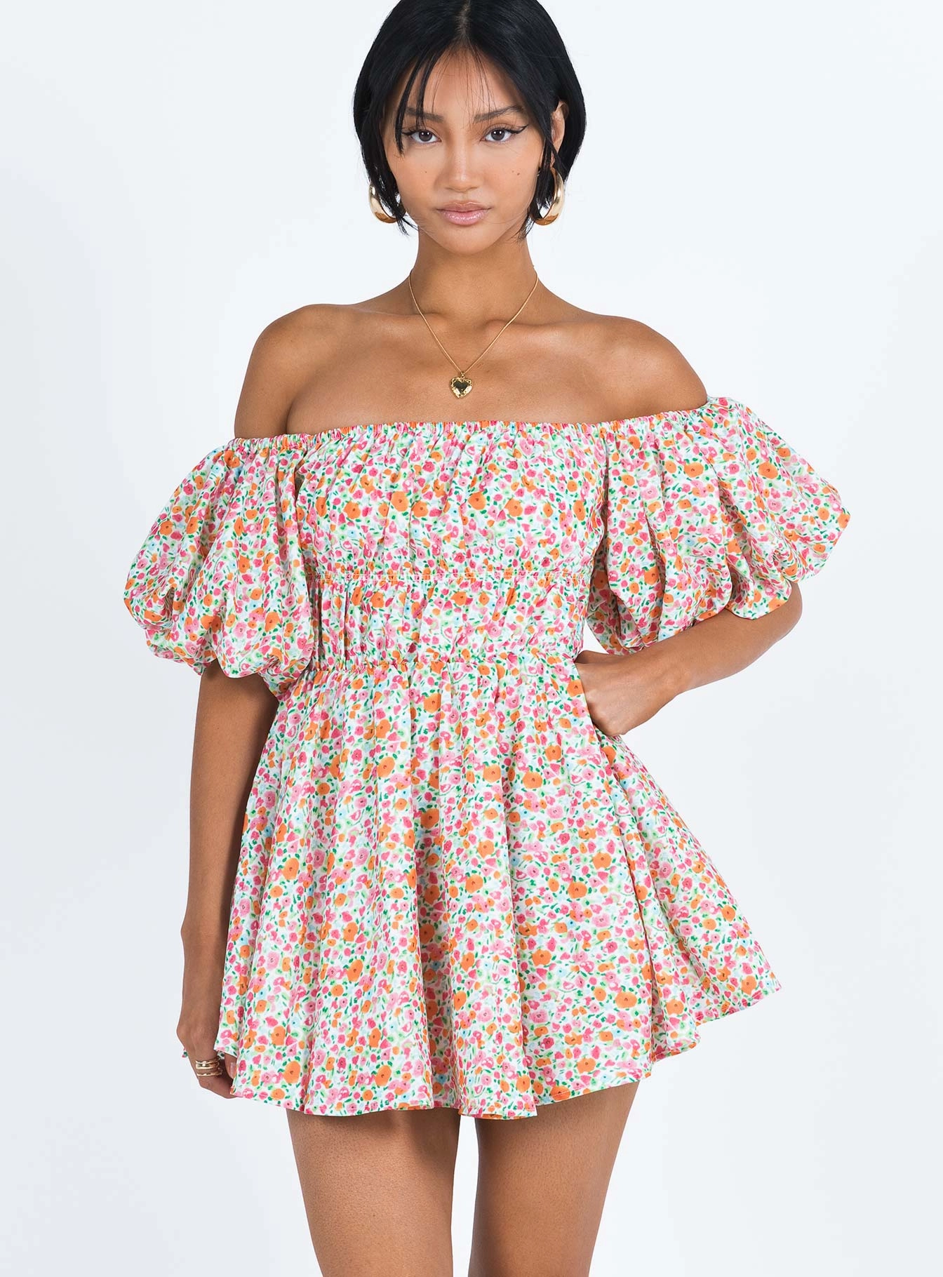 Classic Layer Quiet Sweet Halton Mini Dress Multi