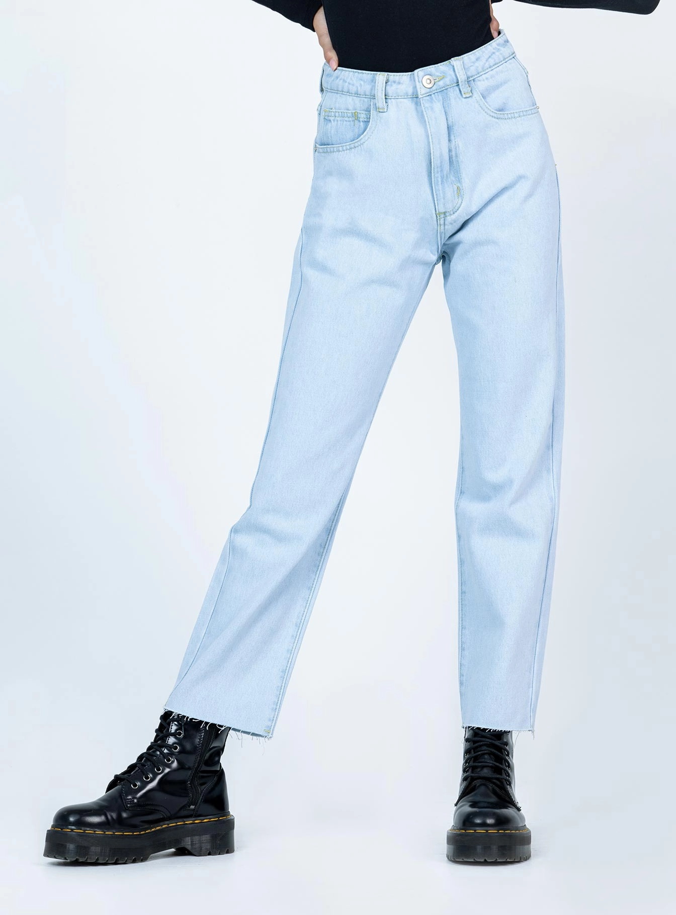 Travel Outfit Student Outfit Lightweight Harrow Straight Leg Denim Jeans