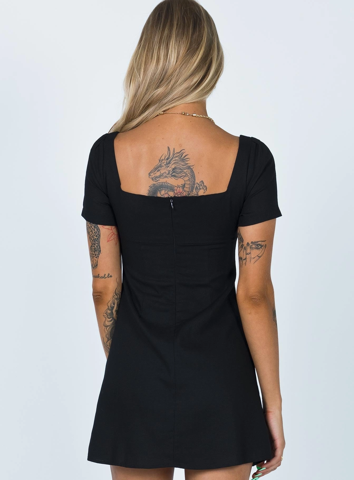 Hastings Mini Dress Black Neutral Aesthetic Relaxed Finish