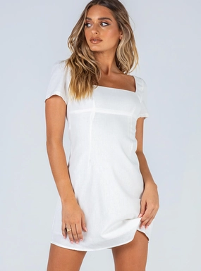 Hastings Mini Dress White Golden Scene