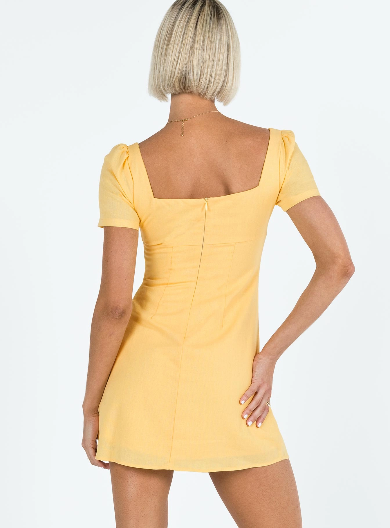 cut out Casual Motion Hastings Mini Dress Yellow