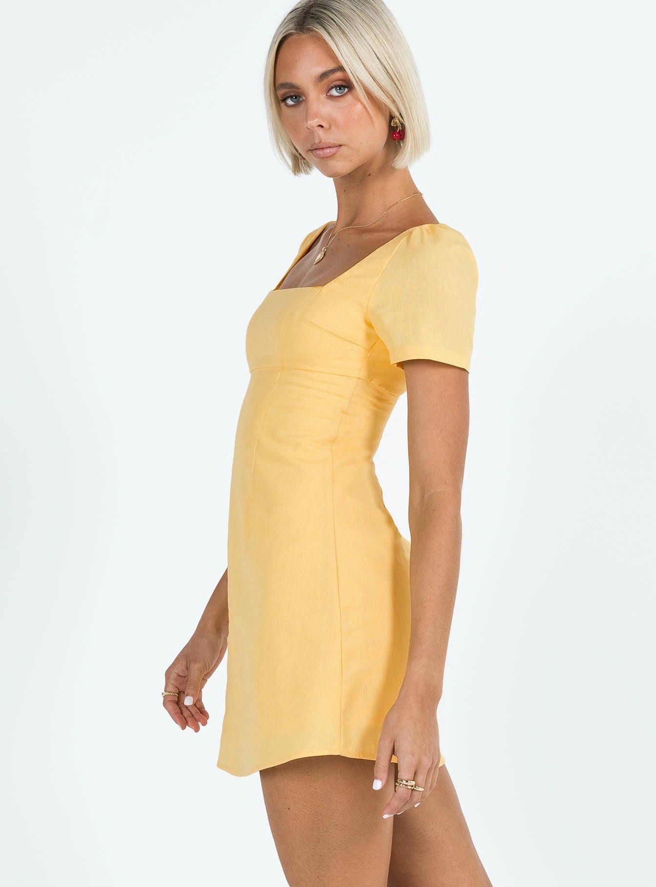 Hastings Mini Dress Yellow monochrome
