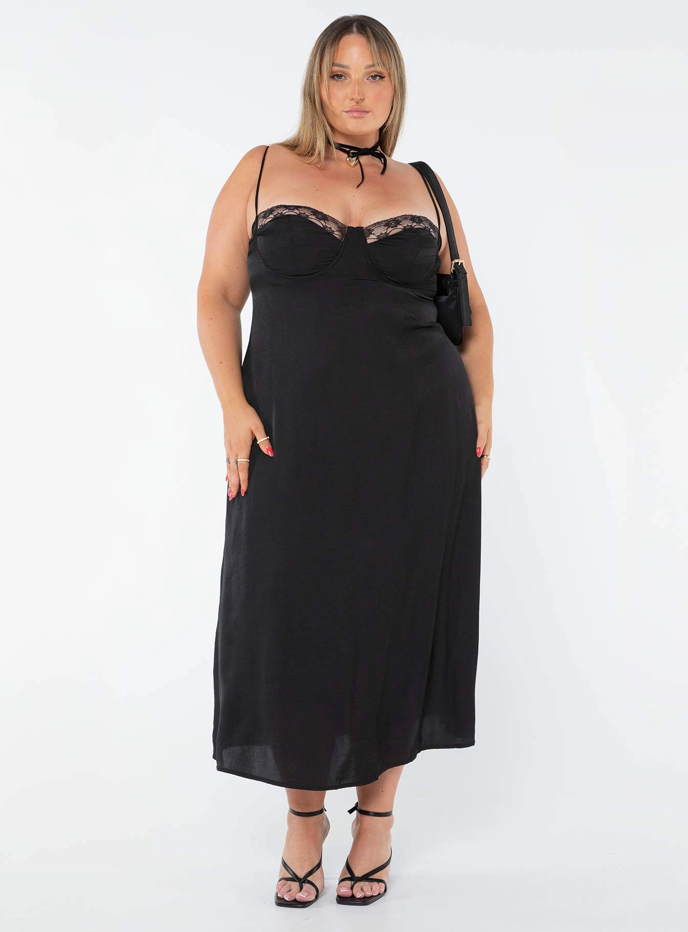 Hazel Midi Dress Black Curve Travel Staple Timeless Look