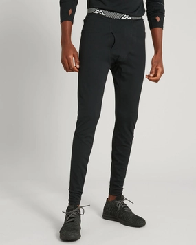 KMDAction Men's Long Johns Pants - Black Sweat Wicking Panels