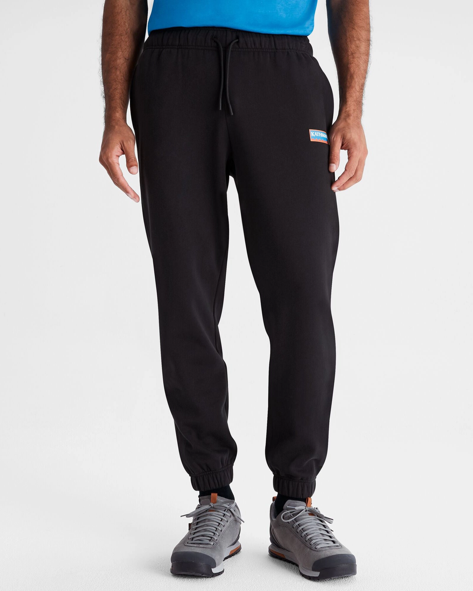 Plaid detail Heritage Logo Men's LT BB Joggers - Black Stingray