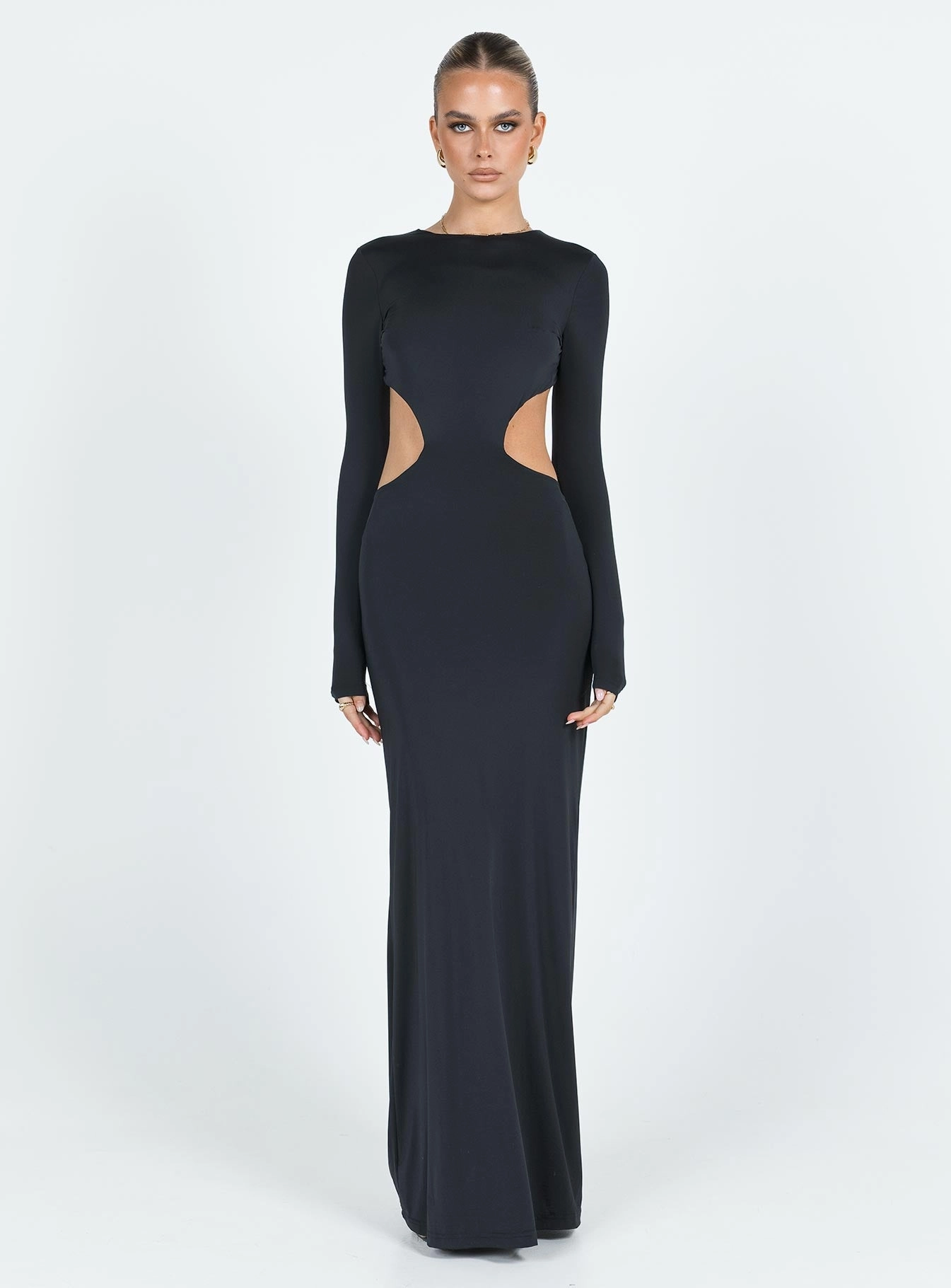 Easy Movement Heuston Backless Maxi Dress Black